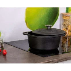 Garnek KingHoff KH 1477 -29 cm żeliwny 4,5 L Ciężki Indukcja Gaz Brytfanna