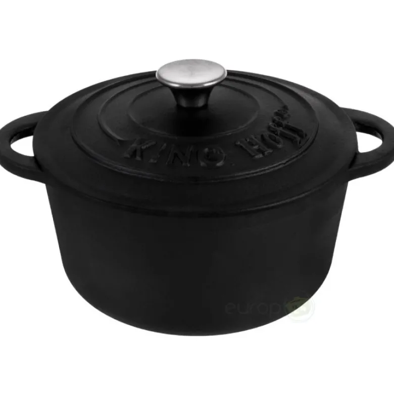 Garnek KingHoff KH 1476 -24 cm żeliwny 4,0 L Ciężki Indukcja Gaz Brytfanna