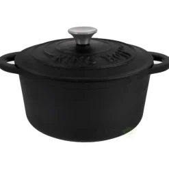 Garnek KingHoff KH 1476 -24 cm żeliwny 4,0 L Ciężki Indukcja Gaz Brytfanna