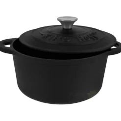 Garnek KingHoff KH 1476 -24 cm żeliwny 4,0 L Ciężki Indukcja Gaz Brytfanna