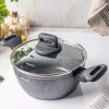 Garnek marmurkowy mały 2.3 l z pokrywką 20 cm Klausberg KB 7670 czarny marmurek indukcja gaz
