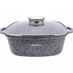 Garnek marmurowy kwadratowy Klausberg KB 7531 Brytfanna 5.5L na indukcje 26 cm