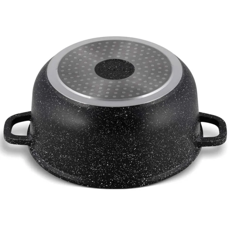Garnek marmurowy z pokrywką Edenberg EB 8119 5.6L na indukcję 26 cm