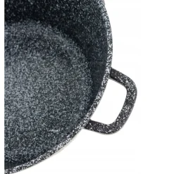 Garnek marmurowy z pokrywką Elitehoff E 7010 duży szary 6.5 L indukcja gaz