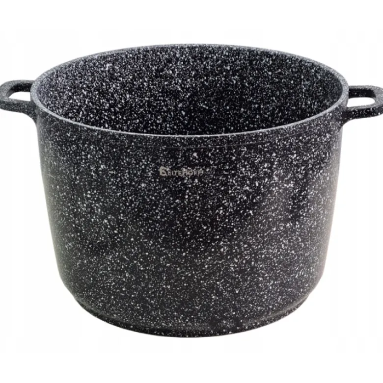 Garnek marmurowy z pokrywką Elitehoff E 7010 duży szary 6.5 L indukcja gaz