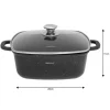 Garnek marmurowy z pokrywką Kinghoff KH 1605 6.5 L na indukcję czarny