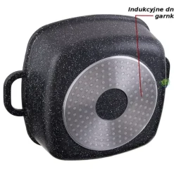 Garnek marmurowy z pokrywką Kinghoff KH 1605 6.5 L na indukcję czarny