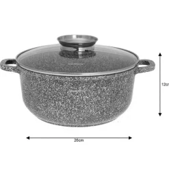 Garnek marmurowy z pokrywką Klausberg KB 7523 5.6L na indukcję 26 cm
