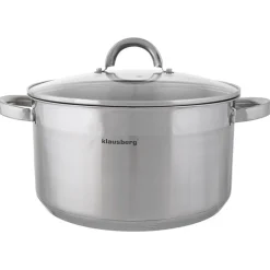 Garnek na indukcję Klausberg KB 7127 7.5 L stalowy z pokrywką, na gaz