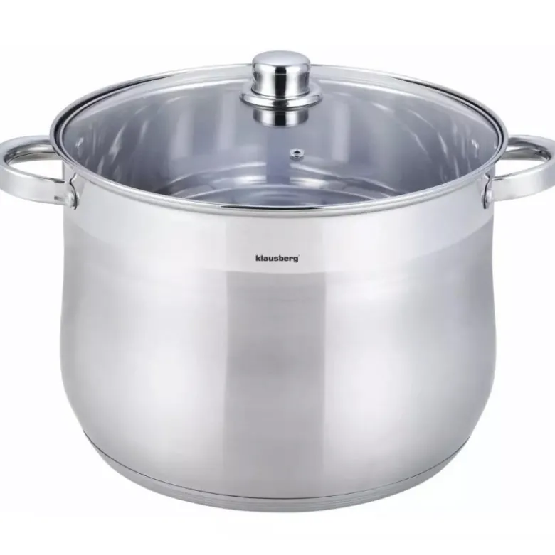 Garnek stalowy Klausberg KB 7166 indukcyjny 16 L z pokrywką