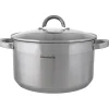 Garnek stalowy z pokrywką 4.5 L na indukcję