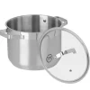 Garnek wysoki z pokrywką ze stali nierdzewnej 24 cm 7,5 l MG Home Professional