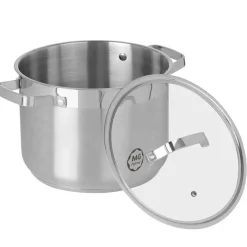 Garnek wysoki z pokrywką ze stali nierdzewnej 24 cm 7,5 l MG Home Professional