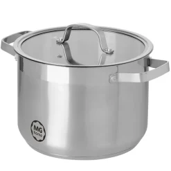 Garnek wysoki z pokrywką ze stali nierdzewnej 24 cm 7,5 l MG Home Professional