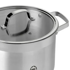 Garnek wysoki z pokrywką ze stali nierdzewnej 24 cm 7,5 l MG Home Professional
