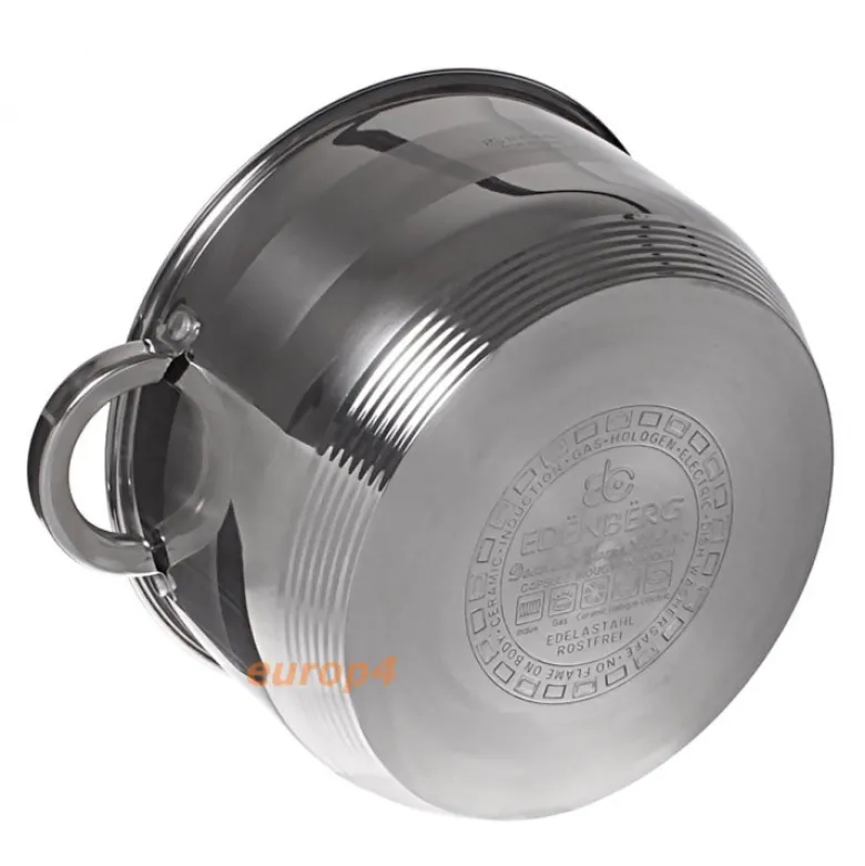 Garnek ze stali z pokrywką Edenberg EB 3008 7.7 L INDUKCJA
