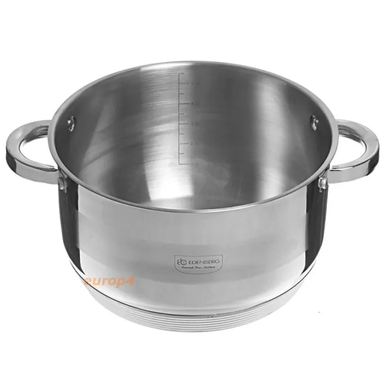 Garnek ze stali z pokrywką EliteHoff E-4007 7.7 L INDUKCJA
