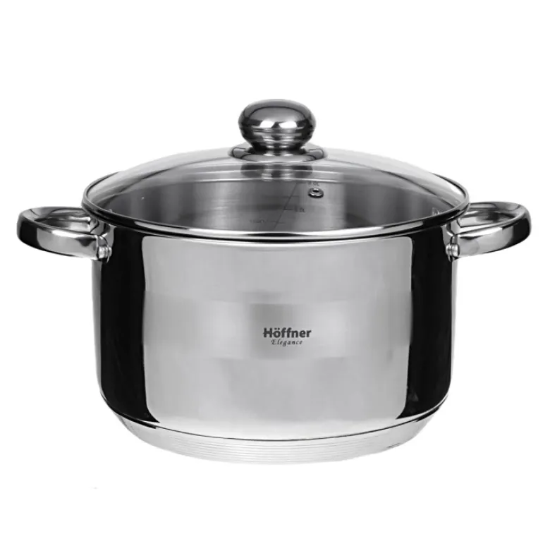 Garnek ze stali z pokrywką Hoffner HF 4461 1.8 L GAZ INDUKCJA