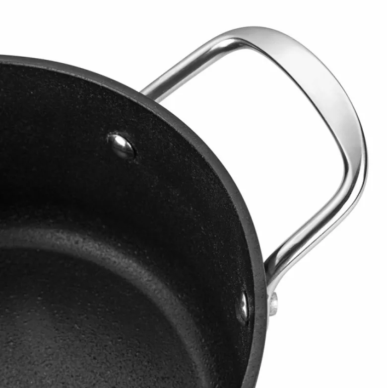 Garnek z pokrywką na indukcję i gaz Florina Stix 4 l aluminiowy czarny 24cm