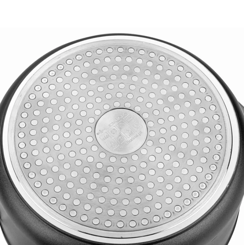 Garnek z pokrywką na indukcję i gaz Florina Stix 4 l aluminiowy czarny 24cm