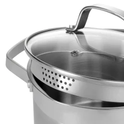 Garnek z pokrywką ze stali nierdzewnej 24 cm MG Home Professional