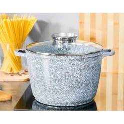 Garnki marmurowe Zilner ZL 7066 zestaw 2 garnków na indukcję