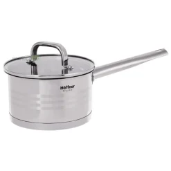 Garnki stalowe Hoffner Elegance HF 9936 12 elementowy zestaw garnków z patelnią Indukcja Gaz