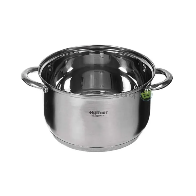 Garnki stalowe Hoffner HF 4360 indukcyjne Zestaw sześciu garnków