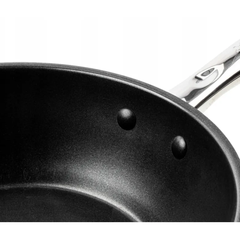 Garnki ze stali nierdzewnej z kremowym paskiem Hoffner HF 9969 zestaw 12 elementów indukcja gaz
