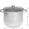 Garnki zestaw 3 dużych garnków stalowych 26/28/30 Klausberg KB 7178 Gaz Indukcja 7/8.6/10.7 litrów