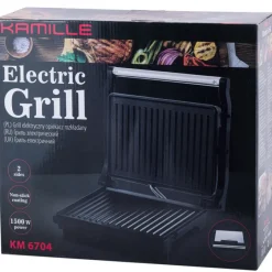 Grill elektryczny 1500W opiekacz rozkładany toster KM 6704 Kamille