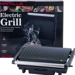 Grill elektryczny 1500W opiekacz składany toster KM 6703 Kamille