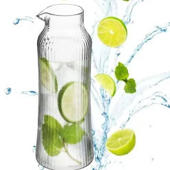 Karafka szklana 1100 ml do wody lemoniady szkło ryflowane Florina Michael