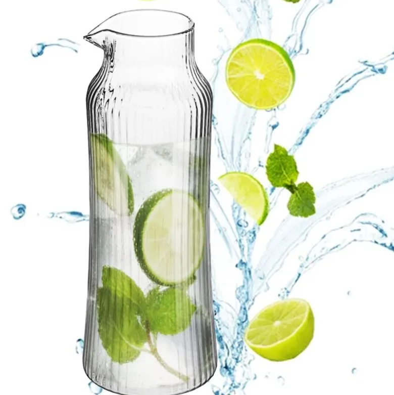Karafka szklana 1100 ml do wody lemoniady szkło ryflowane Florina Michael