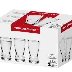 Kieliszki do wódki 25 ml Florina komplet 6 sztuk