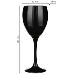 Kieliszki do wina Glasmark Czarne 300 ml komplet 6 sztuk