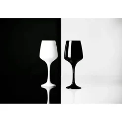 Kieliszki do wina Glasmark 360 ml komplet 6 sztuk czarne i białe