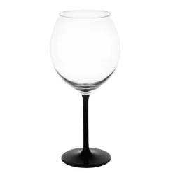 Kieliszki do wina 700 ml duże Altom Onyx komplet 4 sztuk z czarną nóżką
