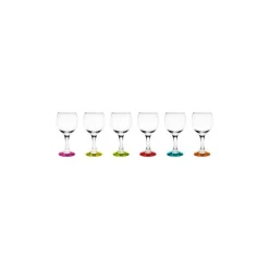 Kieliszki do wina 220 ml Glasmark komplet 6 sztuk kolorowe dno