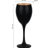 Kieliszki do wina 300 ml Glasmark Glamour komplet 6 sztuk czarno-złote