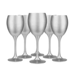 Kieliszki do wina srebrne 300 ml Glasmark komplet 6szt