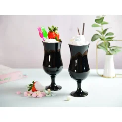 Kieliszki koktajlowe czarne Glasmark szklanki 420 ml zestaw 6 sztuk
