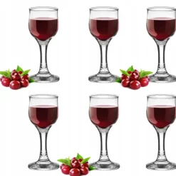 Kieliszki na nóżce 40 ml do nalewki wódki komplet 6 sztuk Glasmark