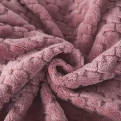 Koc różowy 200x220 cm mikrofibra Cotton World miękki ciepły pled narzuta na łóżko KHT-60
