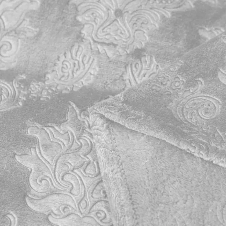 Koc 160x200 cm mikrofibra Cotton World miękki ciepły pled narzuta na łóżko szary KHP-46
