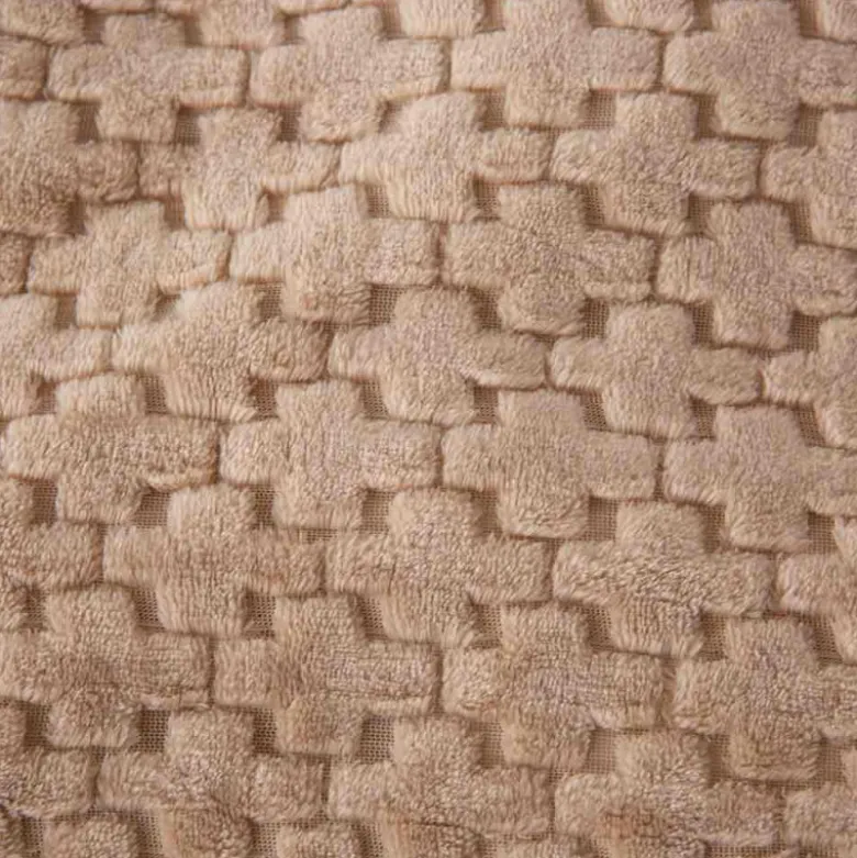Koc 160x200 cm mikrofibra Cotton World miękki ciepły pled narzuta na łóżko beżowy KHT-56