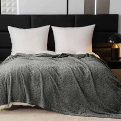 Koc 160x200 cm mikrofibra Cotton World miękki ciepły pled narzuta na łóżko beżowy KHT-58