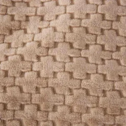 Koc 200x220 cm mikrofibra Cotton World miękki ciepły pled narzuta na łóżko beżowy KHT-56