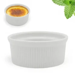 Kokilki do zapiekania 150 ml ramekin zestaw 6 sztuk salaterki miseczki pojemniki porcelanowe Brulee Tragar