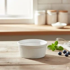 Kokilki do zapiekania 150 ml ramekin zestaw 6 sztuk salaterki miseczki pojemniki porcelanowe Brulee Tragar